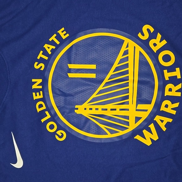 Nike Golden State Warriors Klay Thompson T-Shirt Blue/Yellow Size M NWT - Picture 6 of 10